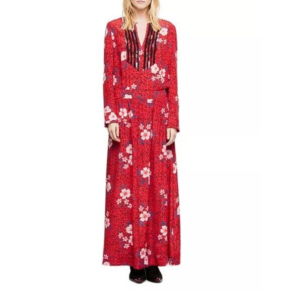 ZADIG & VOLTAIRE Women's Remus Pensee Silk Maxi Dress Size M - Picture 1 of 7